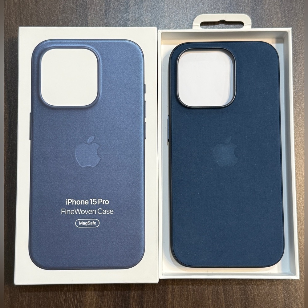 Apple iPhone 15 Pro FineWoven MagSafe Case - Blue - Picture 3 of 3